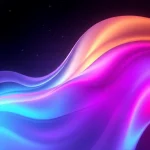 A vibrant, high-resolution abstract composition showcasing the beauty of TVIColor through flowing gradients of luminous cyan, magenta, and gold hues blending seamlessly like liquid light, with subtle prismatic refractions and soft glowing particles suspended in a dark cosmic background, evoking a sense of digital elegance and chromatic harmony