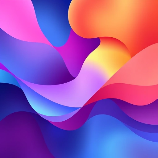 A vibrant, high-quality illustration showcasing the beauty of TVIColor with rich, saturated hues blending smoothly across abstract geometric shapes and flowing gradients, evoking a sense of modern digital art and color harmony, no text or letters visible