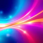 A vibrant, colorful abstract composition inspired by TVIColor, featuring dynamic gradients of teal, violet, and indigo blending into radiant gold and coral accents, with soft glowing light flares and subtle geometric patterns suggesting motion and energy, evoking creativity and inspiration
