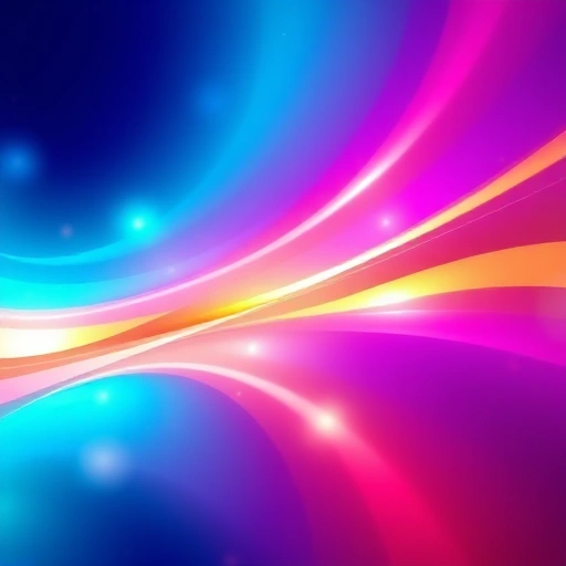 A vibrant, colorful abstract composition inspired by TVIColor, featuring dynamic gradients of teal, violet, and indigo blending into radiant gold and coral accents, with soft glowing light flares and subtle geometric patterns suggesting motion and energy, evoking creativity and inspiration