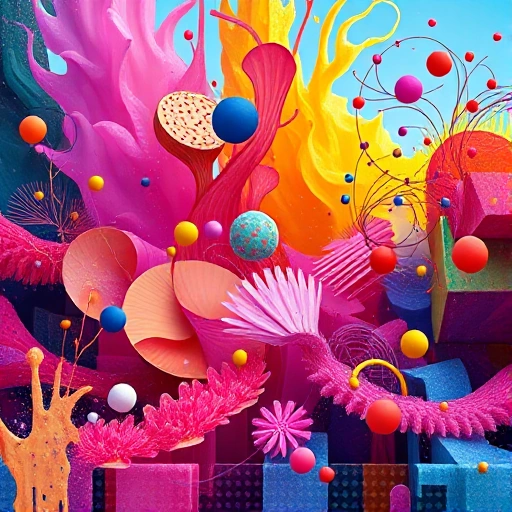 A vibrant and colorful scene showcasing the creative capabilities of TVIColor. The image should depict a variety of artistic elements such as abstract shapes, patterns, and textures, all rendered in a harmonious and visually appealing manner. The composition should be dynamic and engaging, highlighting the versatility and creativity that TVIColor brings to digital art.