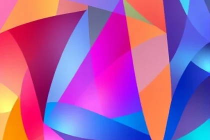 A vibrant and colorful abstract composition showcasing the mastery of TVIColor techniques. The image should feature a harmonious blend of various hues and tones, with smooth transitions and gradients. The composition should include geometric shapes and patterns, demonstrating the precision and control of the TVIColor method. The overall effect should be dynamic and visually engaging, highlighting the depth and richness of the color palette.