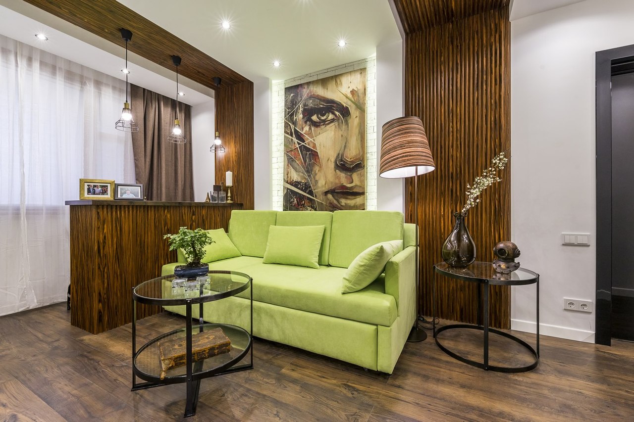 Фото 16 — Отделка гостиной с использованием натуральных материалов